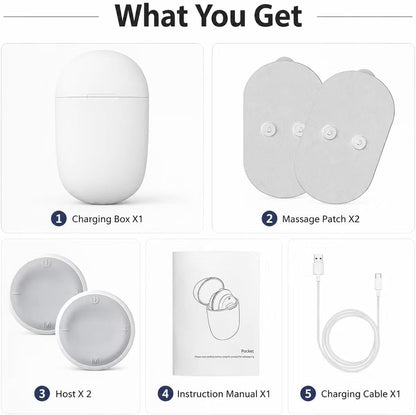 tebazoew Relivex Muscle Massage, Wireless & Compact with Charging Case, Perfect for Office, Gym, Travel(White)