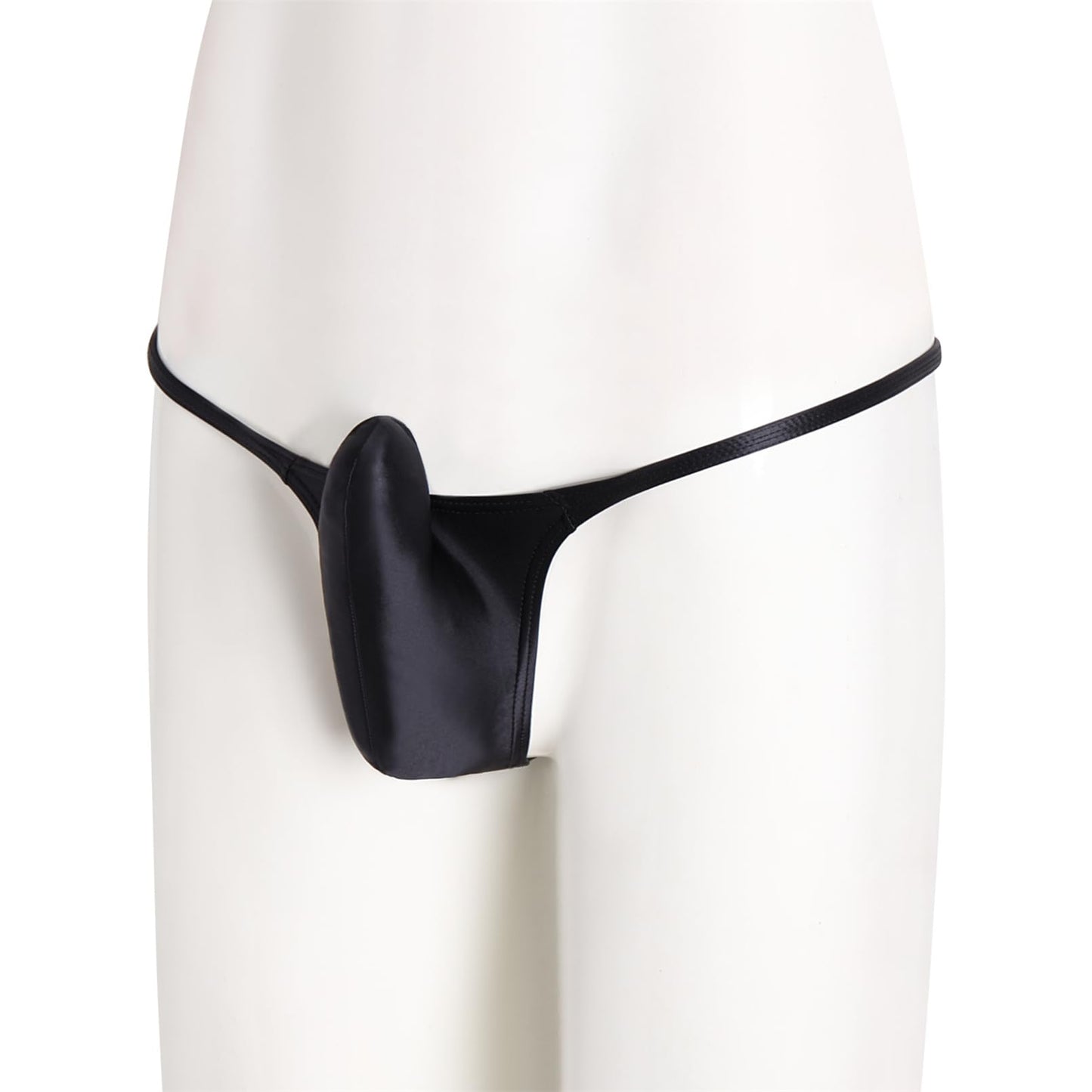 GNFVQLLE Male Thong Sexy Mens G String Underwear T-Back Bulge Pouch Low Rise Lingerie Black