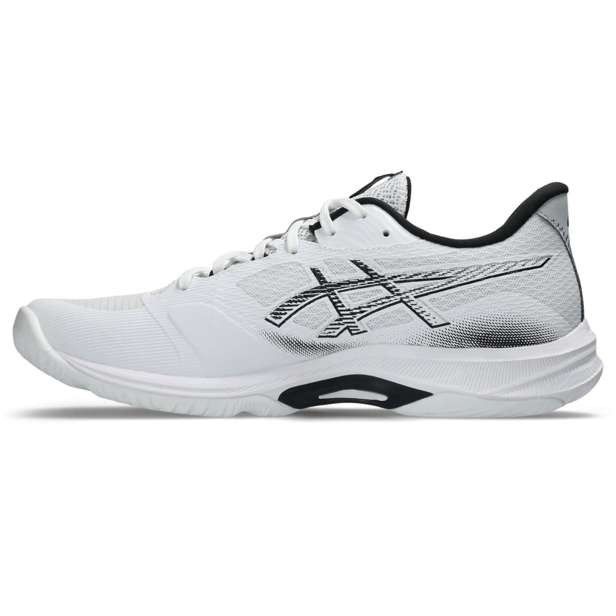ASICS Men's Netburner Ballistic FlyteFoam 4 Volleyball Shoes, 15, White/Black