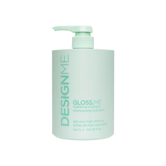 GLOSS.ME Hydrating Shampoo by DESIGNME | Hemp & Argan Oil Shampoo Adds Softness & Shine | Straight, Wavy, or Curly Hair | Color-Safe Moisturizing for Dry Hair (32 Fl Oz (Pack of 1))
