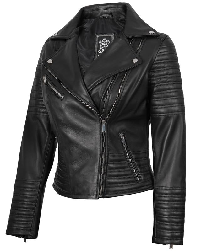 Decrum Leather Jackets Women | [1312595] Nicholle Black, XL