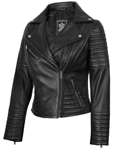 Decrum Leather Jackets Women | [1312595] Nicholle Black, XL