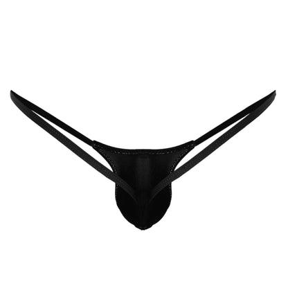 Men's Sissy G-String Thong Underwear Femboy Bulge Pouch Jockstrap Lingerie (as1, alpha, m, regular, regular, Black)