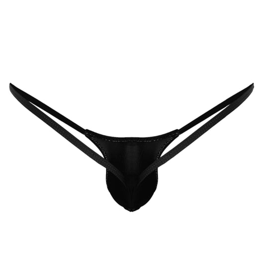 Men's Sissy G-String Thong Underwear Femboy Bulge Pouch Jockstrap Lingerie (as1, alpha, m, regular, regular, Black)