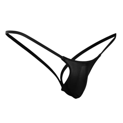 Men's Sissy G-String Thong Underwear Femboy Bulge Pouch Jockstrap Lingerie (as1, alpha, m, regular, regular, Black)