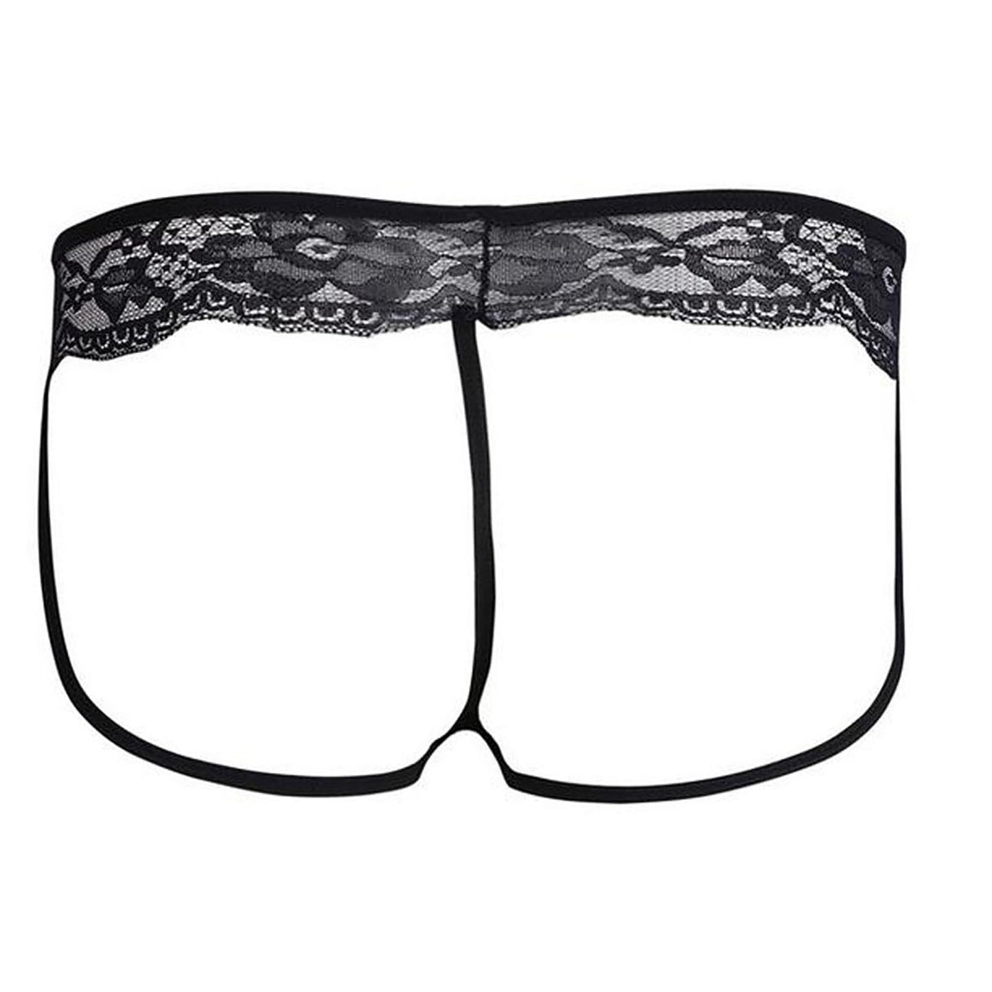 Men's String Sexy Underwear for Men Lace Panties Women Grenadine Bathing Slippers Men, black, S