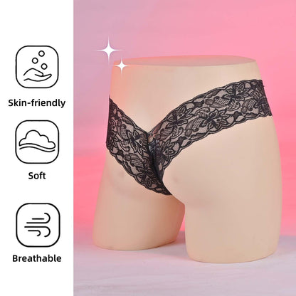 Femboy Men's Sissy Panties Sexy Tight Floral Lace Thong See Through Li   BEST WEAR - See Through Shirts - Sheer Nylon Tops - Second Skin -  Transparent Pantyhose - Tights - Plus Size - Women Men