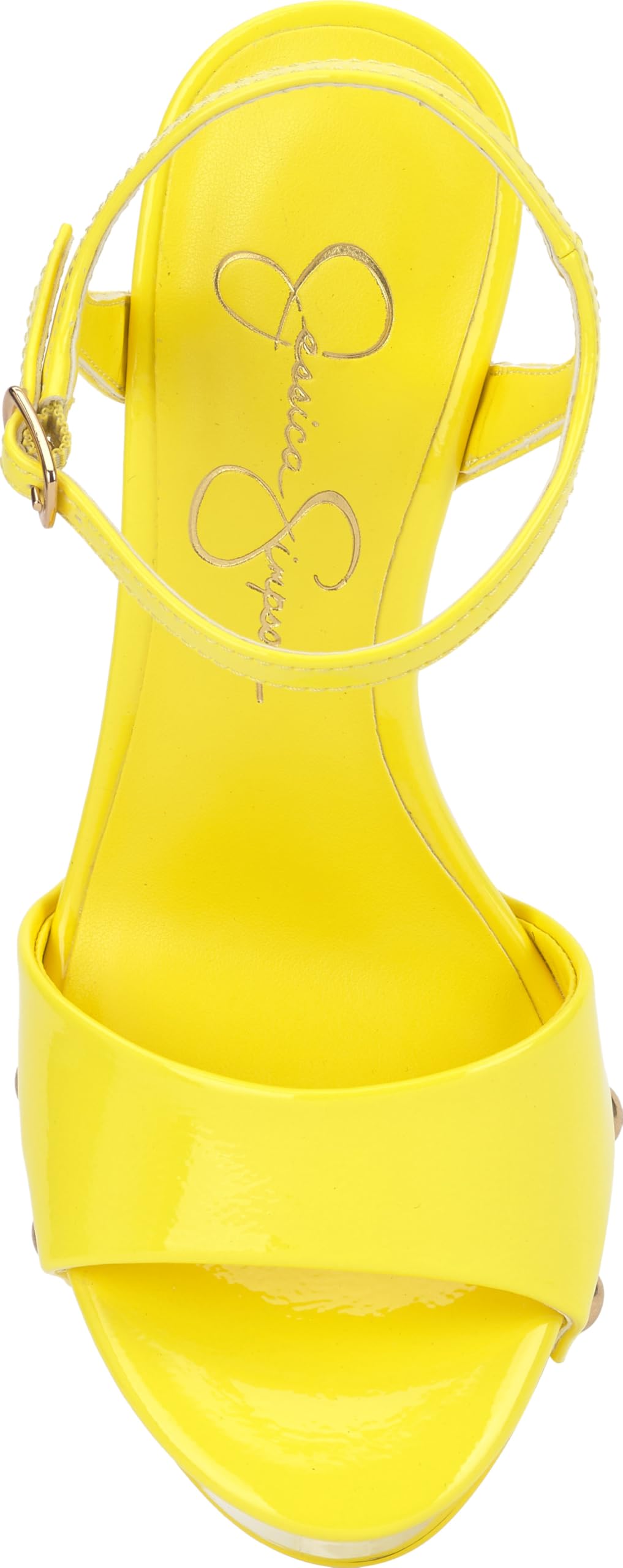 Jessica Simpson Calenta Studded Platform Sandal, Bright Yellow,