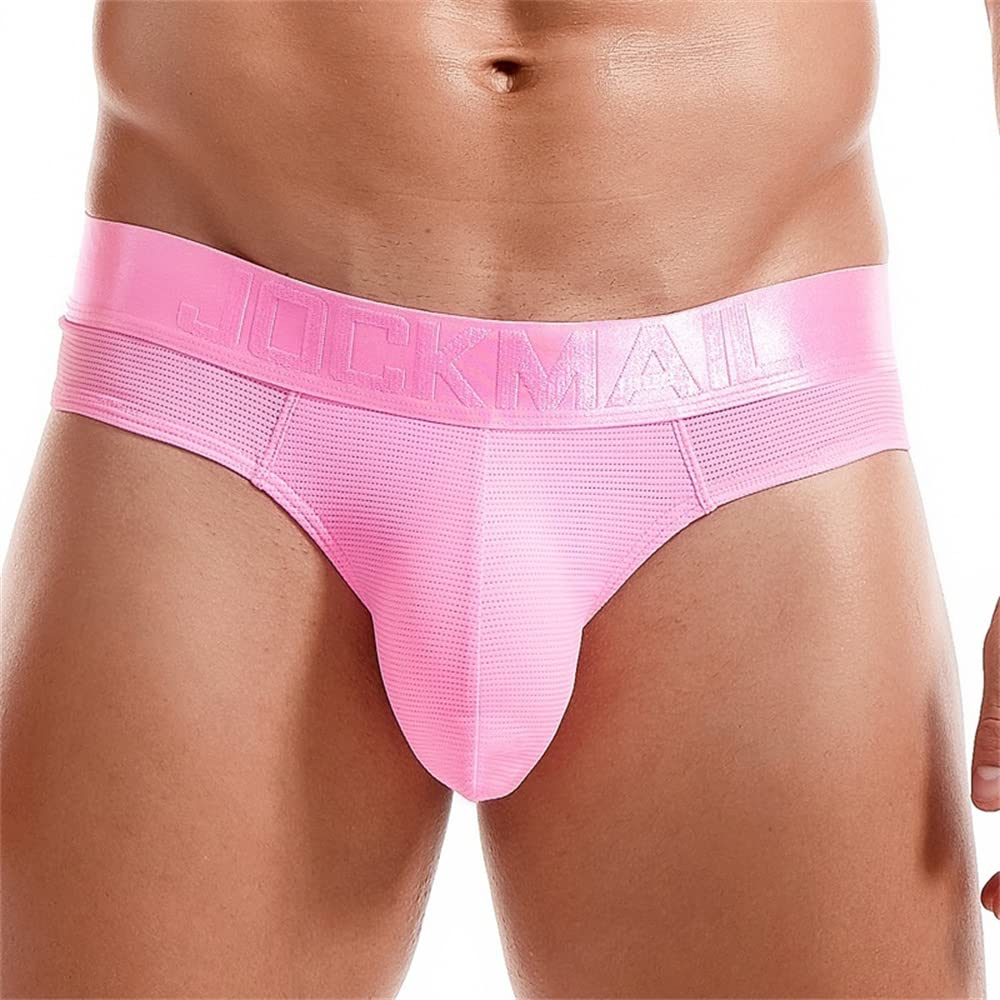 JOCKMAIL Jockstrap Athletic Supporters Bikini Underwear for Men Jock Strap Male Underwear for Gym Sport Pink