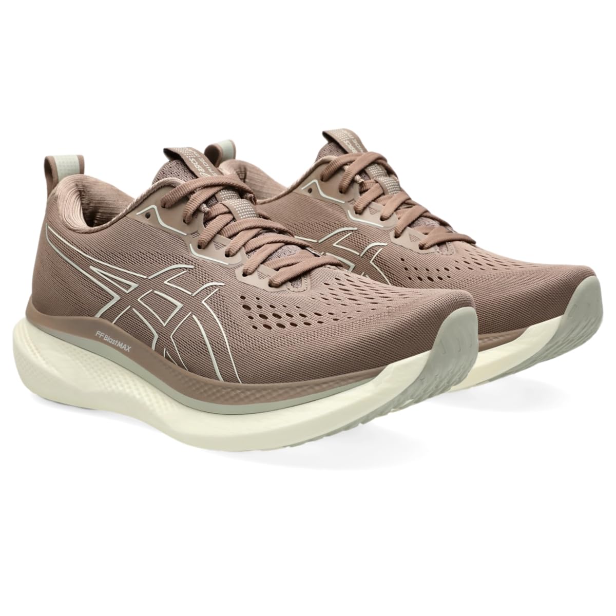 ASICS Men's GLIDERIDE MAX Running Shoes, 14, Taupe Grey/Birch