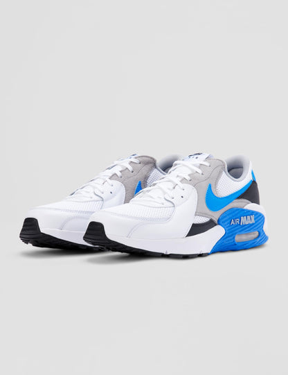 Nike Men's Air Max Excee Shoes, White/Blue Crystal-Light Smoke Grey-Black, 13