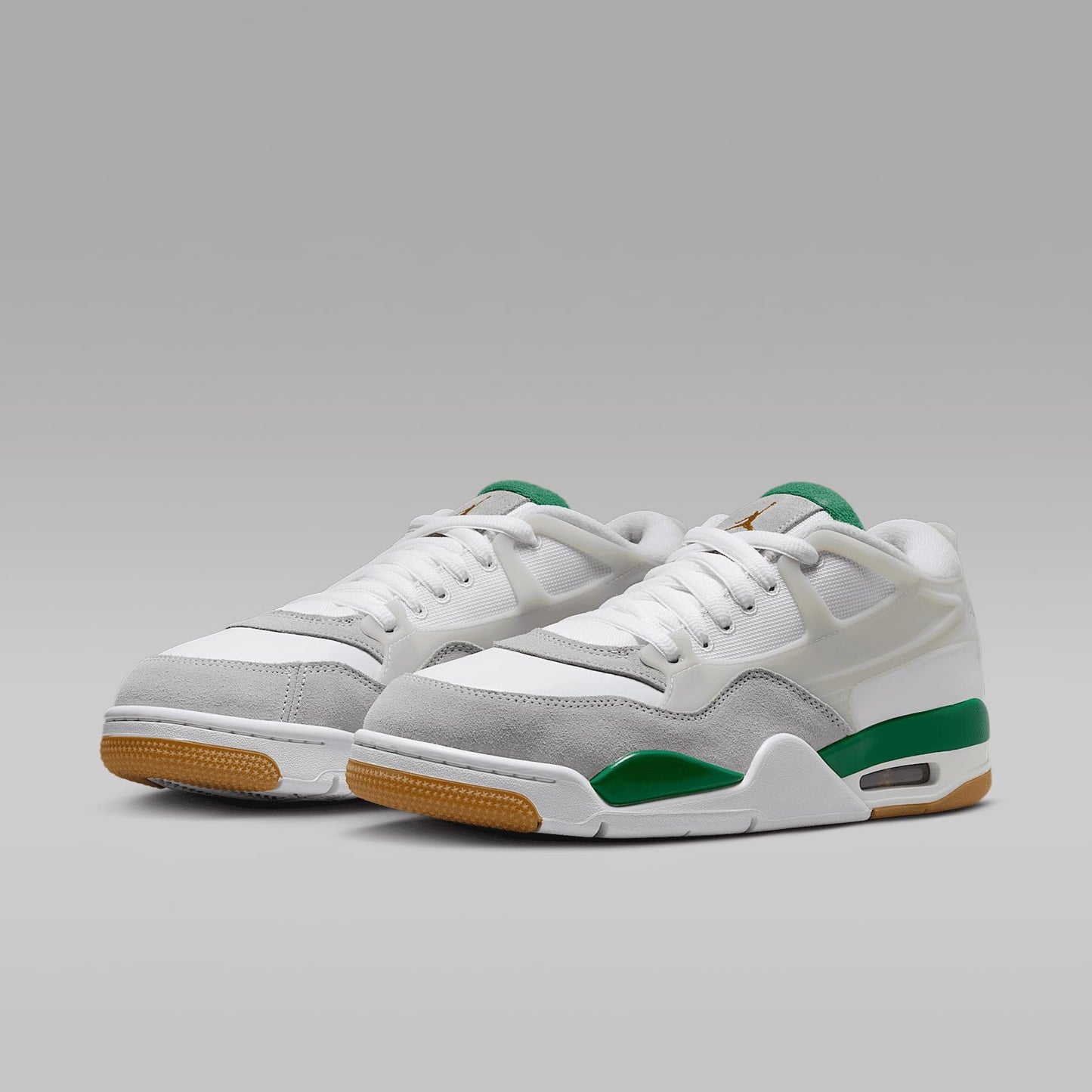 Air Jordan 4 RM Men's Shoes (FQ7939-103, White/Neutral Grey/Wolf Grey/Pine Green) Size 9.5