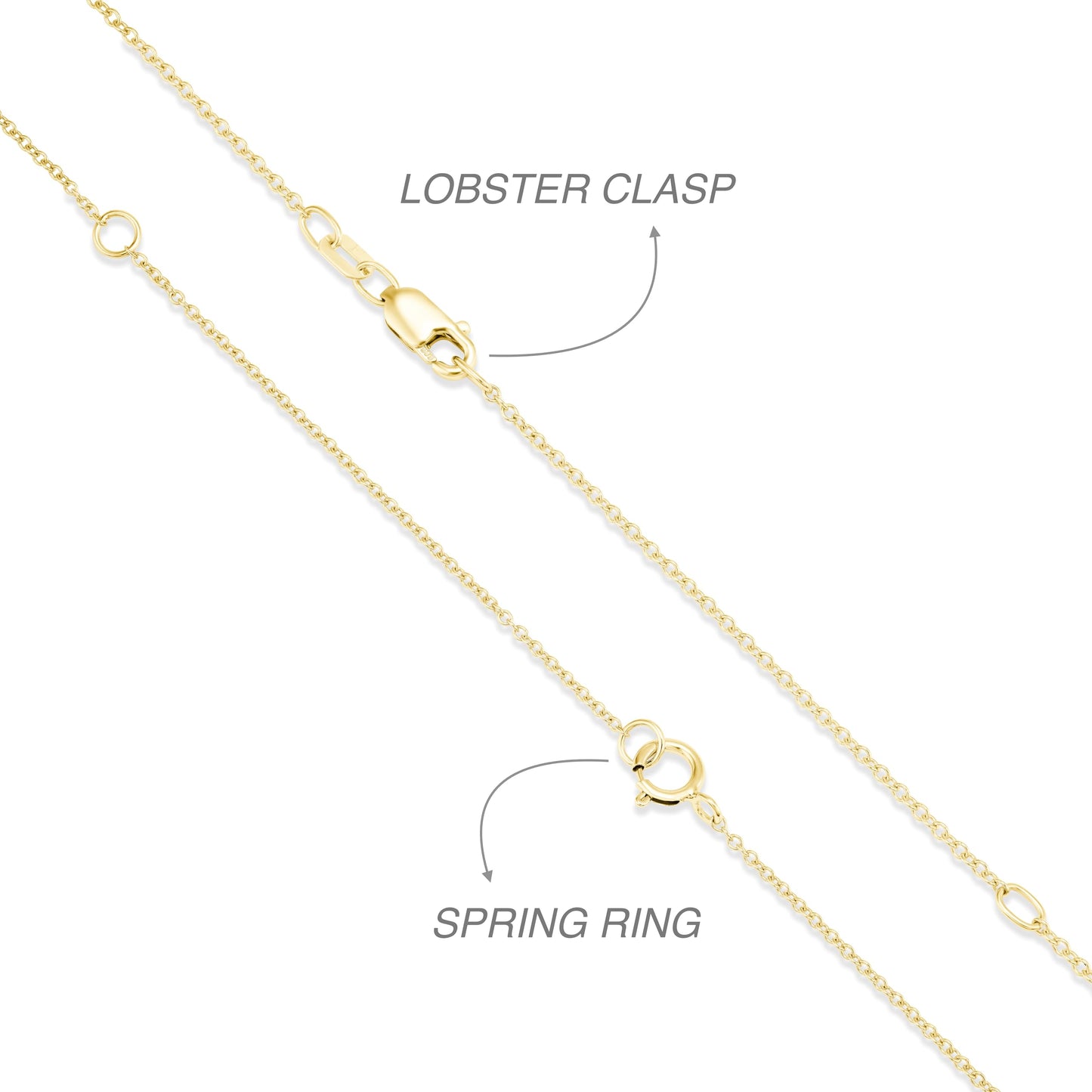Carbon Atelier IGI Certified 1 Carat Brilliant Cut Lab Grown Diamond Round Solitaire Pendant Necklace for Women I 14k Yellow Gold Necklace (G-H, VS1-VS2, cttw) I 18 Inch Long Chain I Bezel Set