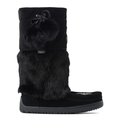 MANITOBAH WP Snowy Owl Suede Mukluk Womens Black L05