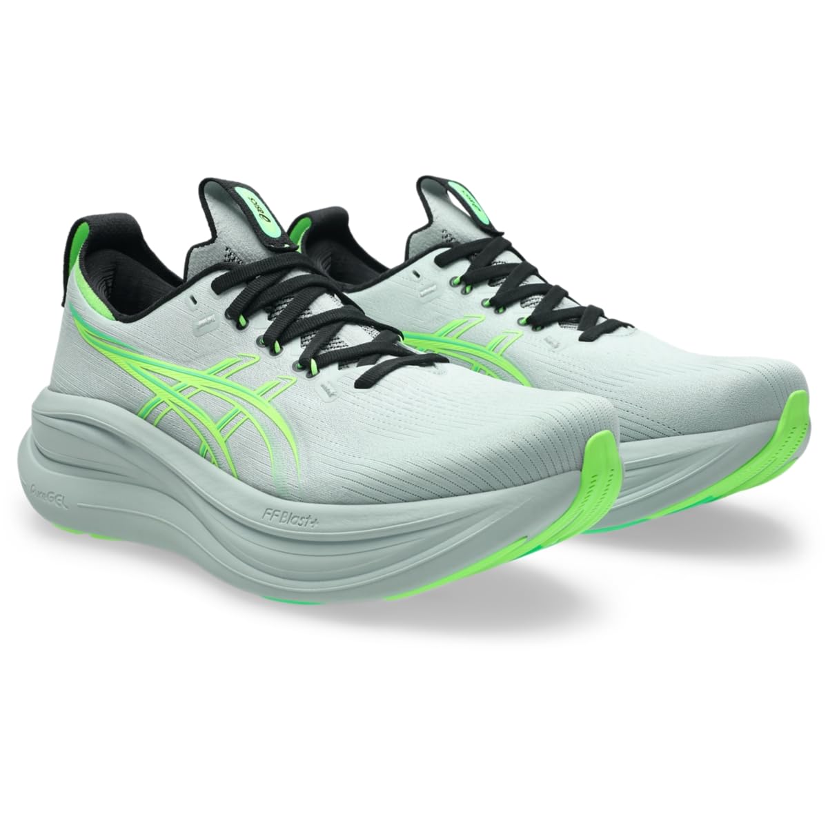 ASICS Men's Gel-Nimbus 28 Running Shoes, 7.5, Cold Moss/Illuminate Green
