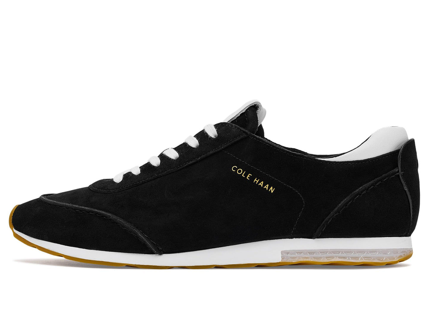 Cole Haan Women's Shoes - Grandpro Low Profile Runner Energyweave Sneaker, Black Suede/Leather, 10.5-B US