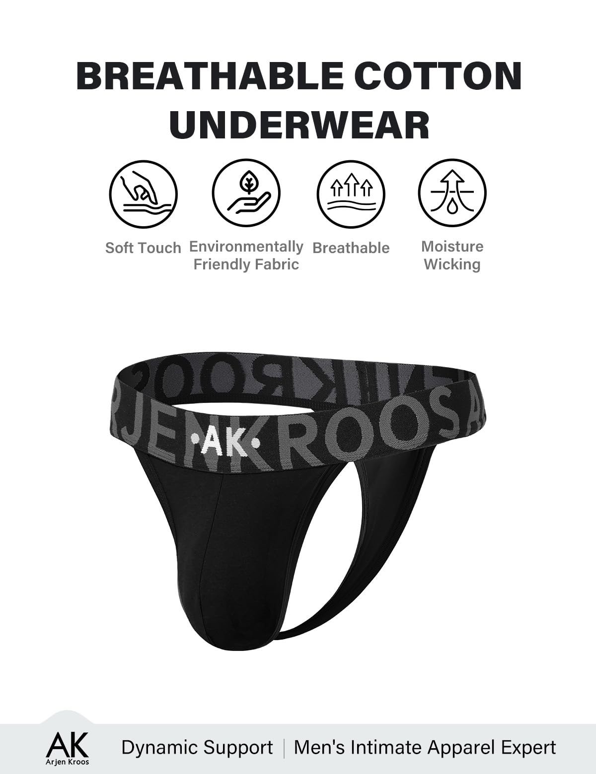 Arjen Kroos - Mens Thong Wide Band Low Rise  - Pouch
