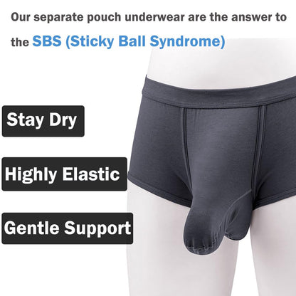 ZONBAILON Men's Dual Pouch Underwear Sport Boxer Briefs Cotton Moisture Wicking Sexy Short Trunk