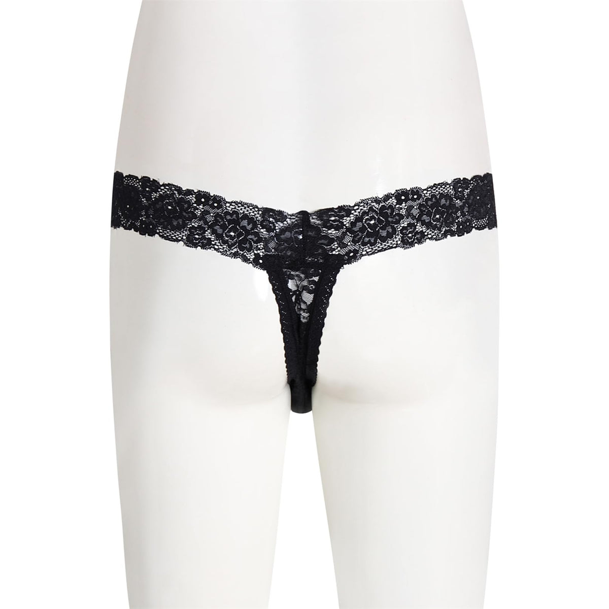Gay Lace Frilly Sissy Panties Femboy Mens Thong Sexy Underwear Black