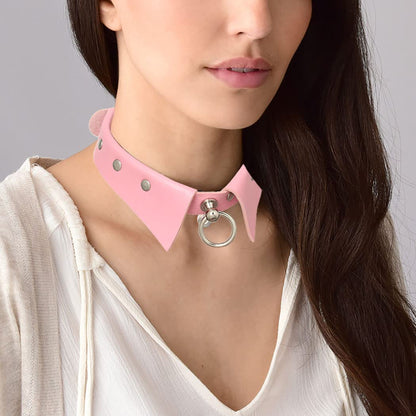 Sissy Collar Choker Necklace Pink Punk Nightclub Jewelry Accessories for Women