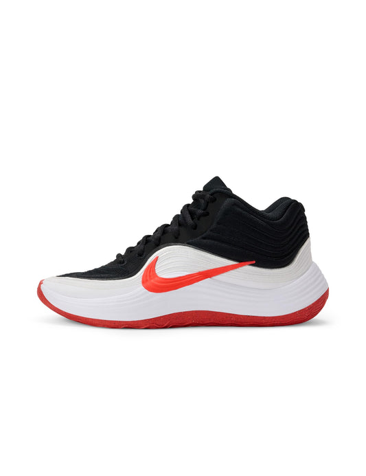Nike Men's Precision 8 Mid Basketball Shoes, Black/Bright Crimson-White, 11