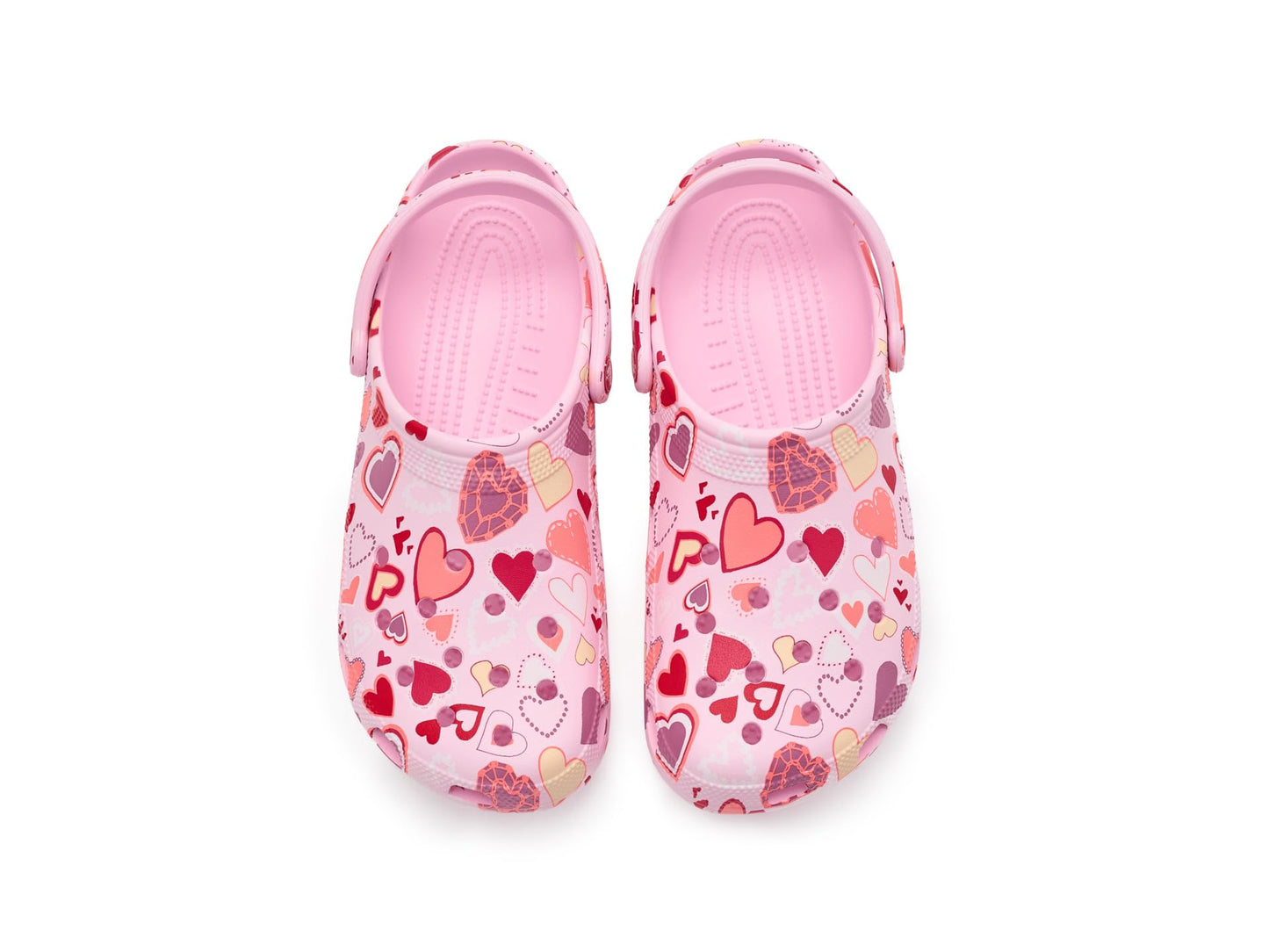 Crocs Unisex Classic Clog - Seasonal Graphic Pink Milk/Hearts Mens 9/Womens 11 Medium