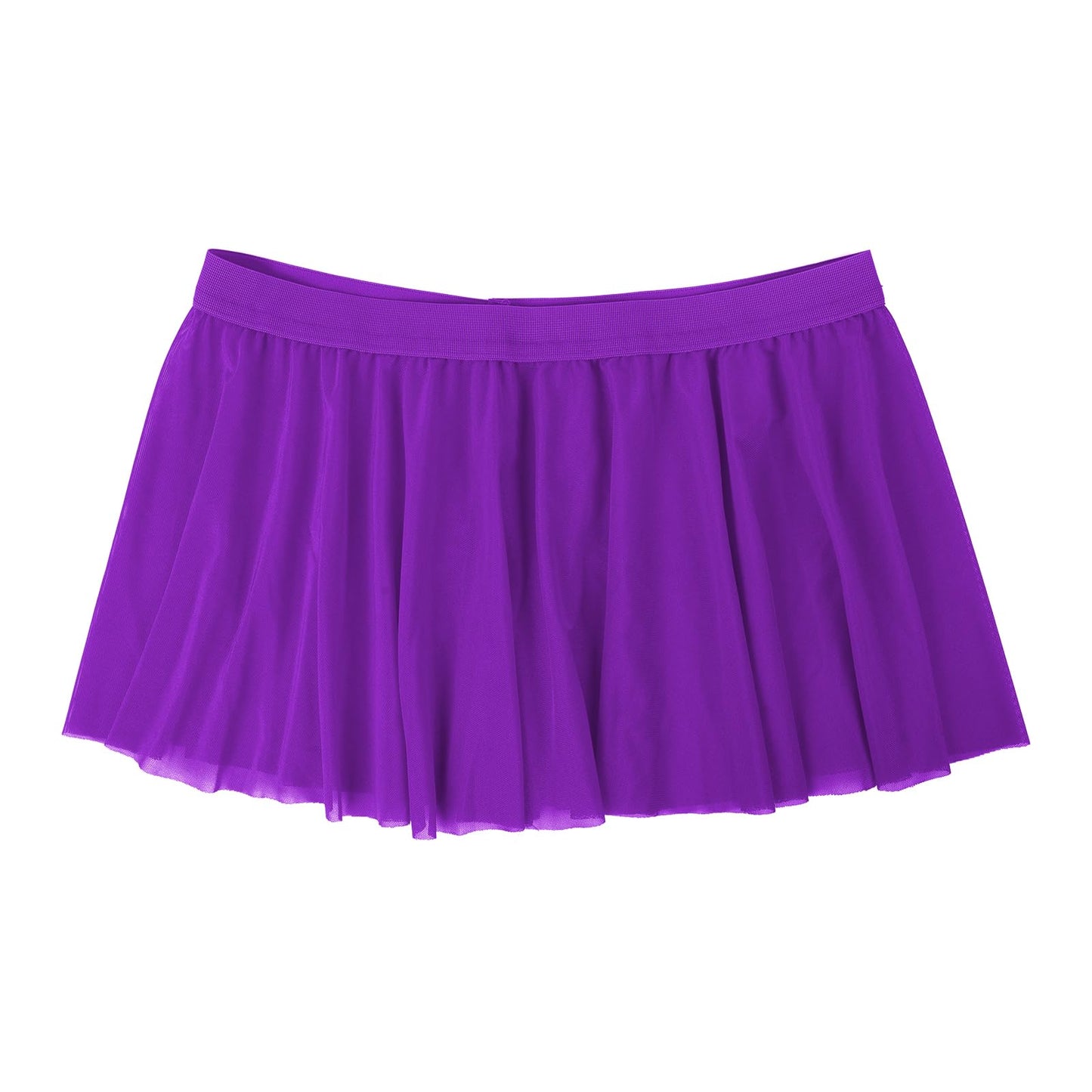 Men’s Mesh Skirt Sexy Sheer Mini Skirt Cross-Dressing Sissy Tulle Lingerie See Through Skirt Nightwear Gay Underwear Purple