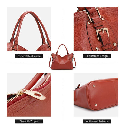 Kattee Leather Handbags Tote Shoulder Bag for Woman Satchel Designer Purse Top Handles Crossbody Bag Large Capacity