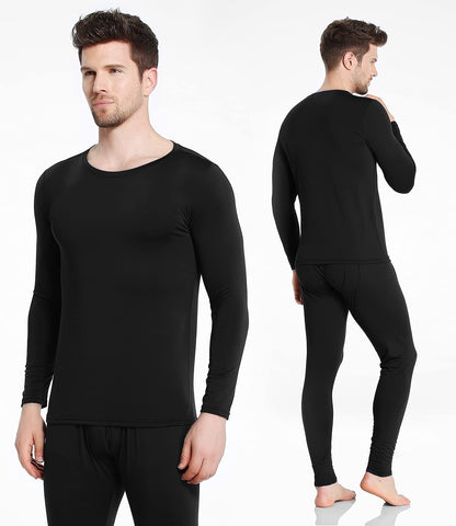 TEEPIRE Mens Thermal Underwear Set with Lightweight Ultra Soft Fleece Lined,Long John Set, Skiing Base Layer