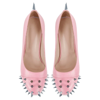 Sissy Sexy Platform Rivets Stiletto High Heel Pumps for Women  Goth Pumps Pink Nightclub Pole Dancing