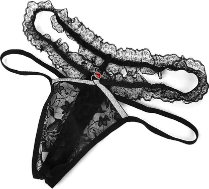 Men's Lace Sissy Panties - Pouch Thong, Feminine Underwear For Men Sexy Gay Lingerie Crossdresser Pink