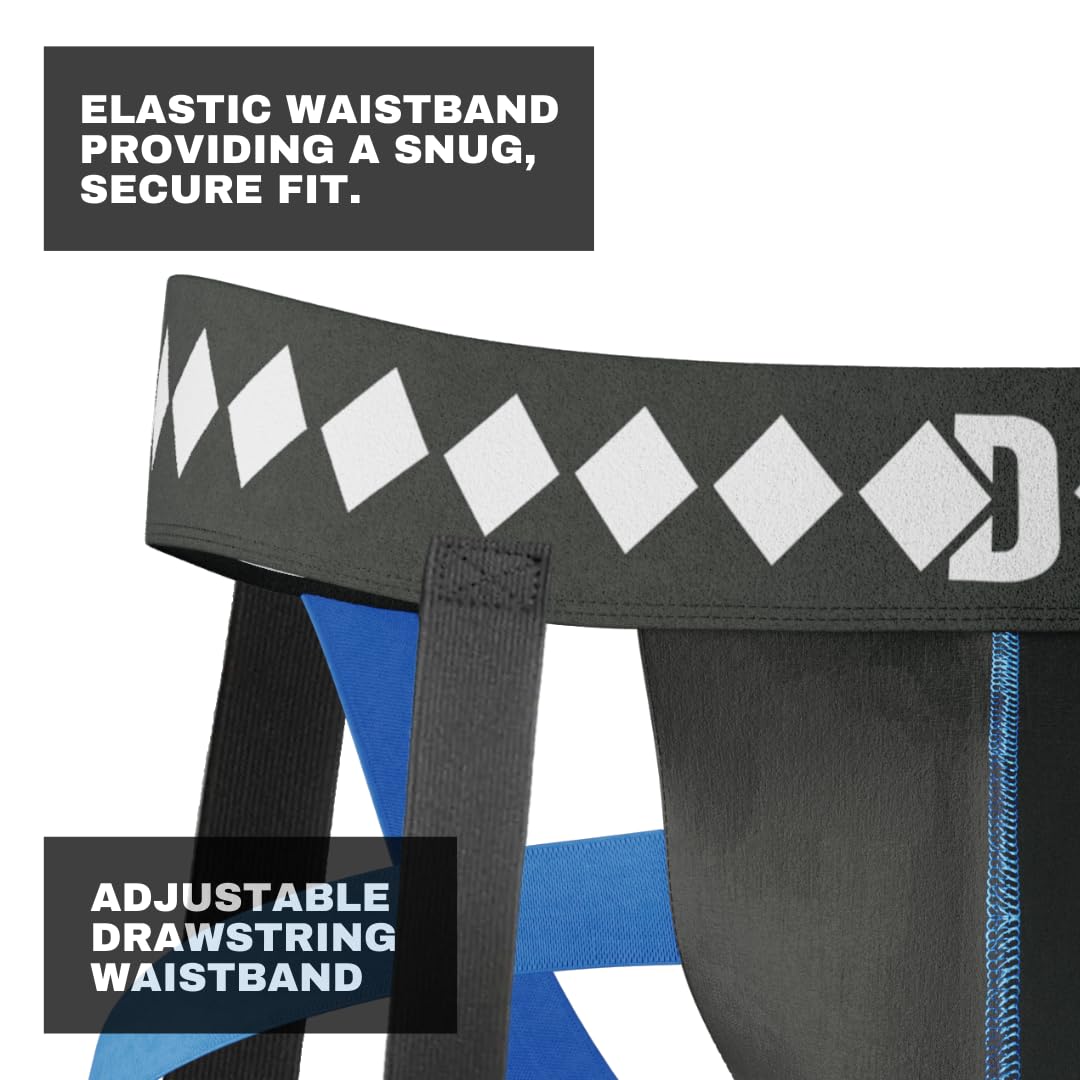 Diamond MMA 3-in-1 Hockey Garter Belt System - Complete with Athletic Cup, Garter, and Jock - Shift-Proof Groin Protection for Hockey Players & Goalies (X-Large)
