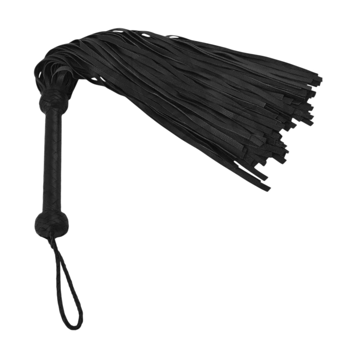 Real Leather Flogger 100 Thick Tails Black | Whip Riding Perfect for Training Shows Leather Whip 18 inch Equestrian Horse Riding Crop