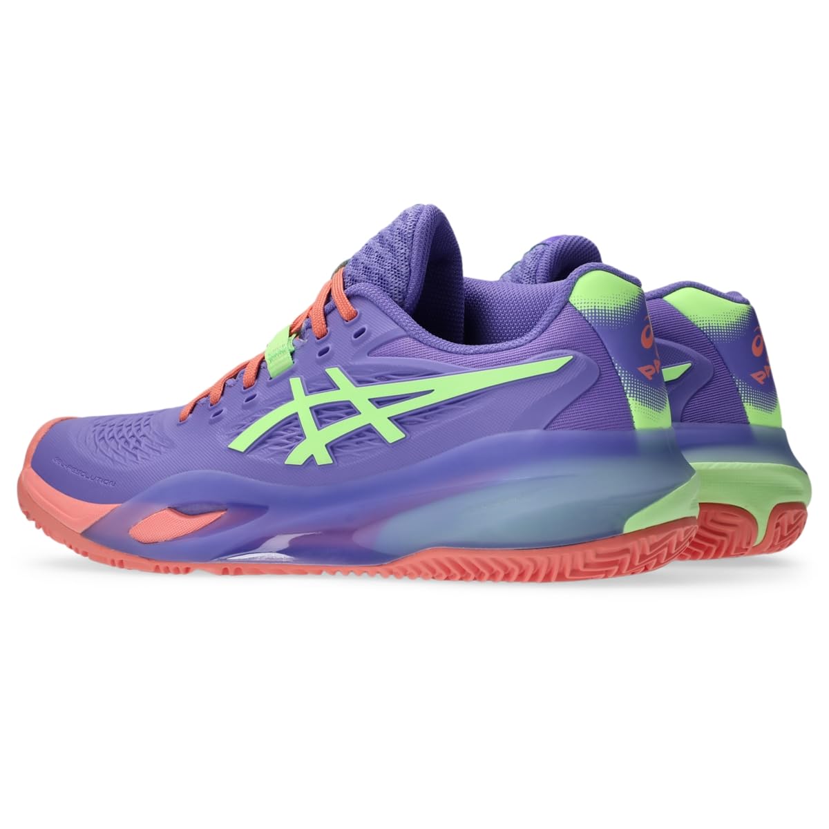 ASICS Women's Gel-Resolution X Padel Tennis Shoes, 5.5, Amethyst/Illuminate Green