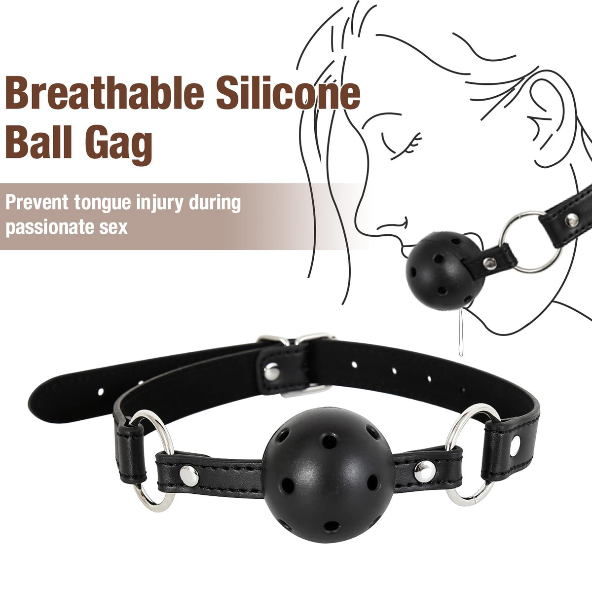 BDSM Anal Hook Sex Toys Neck to Wrist Bondage Set with Ball Gag for Couple