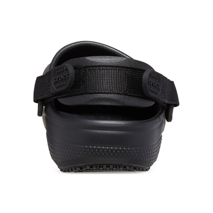 Crocs Unisex-Adult Classic Work Clogs | Enclosed Toe | Slip Resistant | All Day Comfort, Black, 5 Women/3 Men