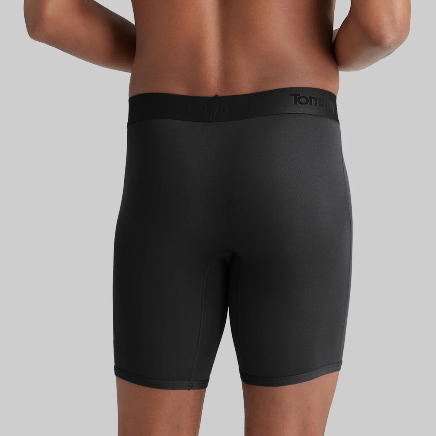 Tommy John Men's Second Skin Boxer Briefs - 3 Pack - No Ride-Up Comfortable Breathable Underwear for Men, Black, Large