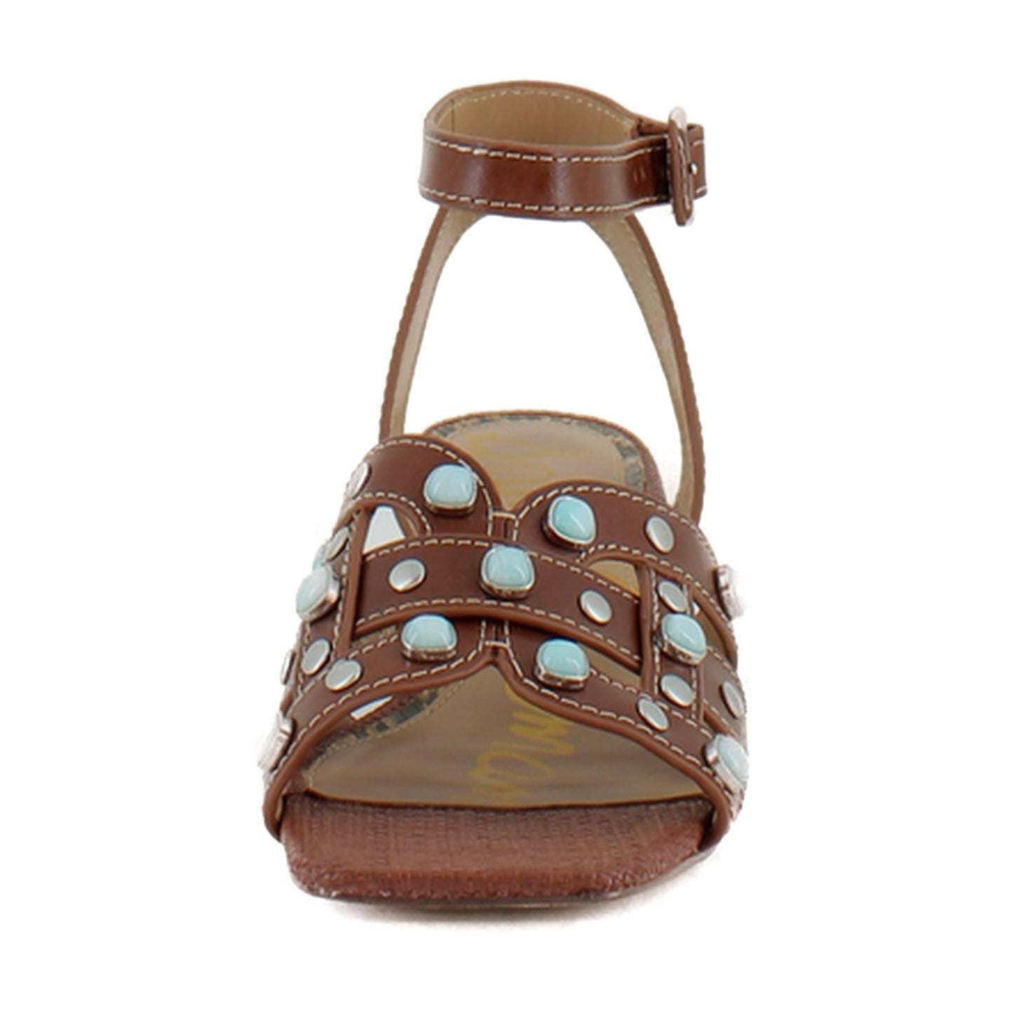 Sam Edelman Women's Wayla Heeled Sandal, Burnt Brandy Stone, 7.5