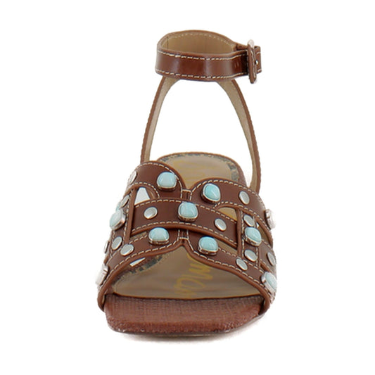 Sam Edelman Women's Wayla Heeled Sandal, Burnt Brandy Stone, 7.5