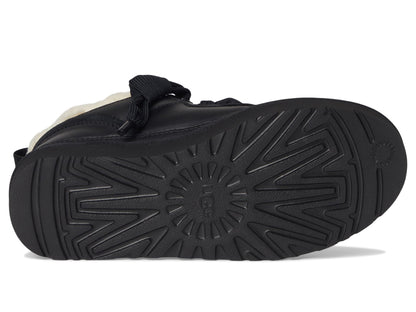 UGG Women's Lowmel Lthr Sneaker, Black, 8