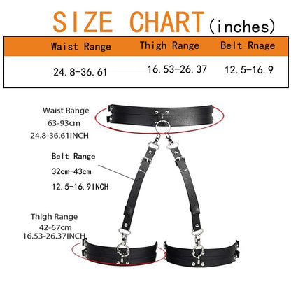 Women's garter belt Leather Thigh harness Punk Leg Belts lingerie Bar Carnival Party Cosplay outfits Accessories