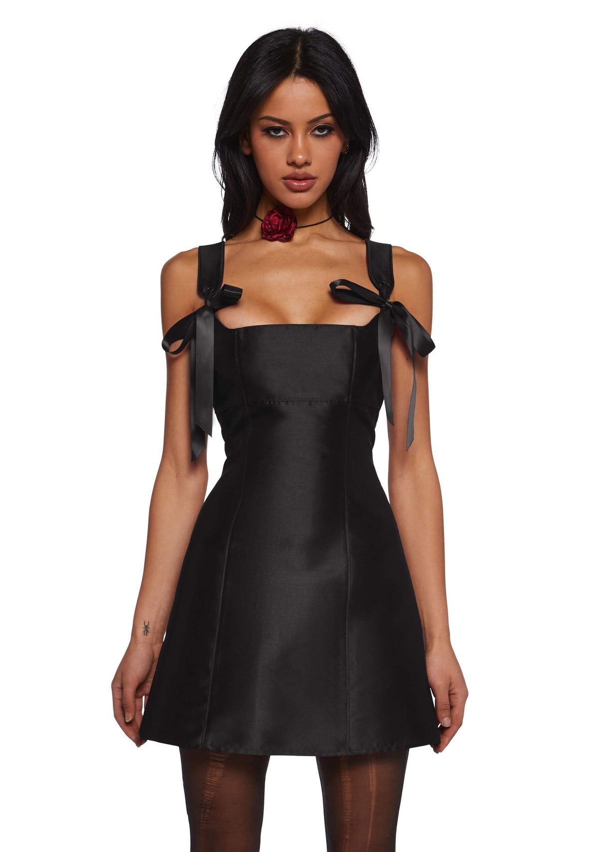 Dolls Kill Pixie Stardust Mini Dress by Current Mood, Black, Small