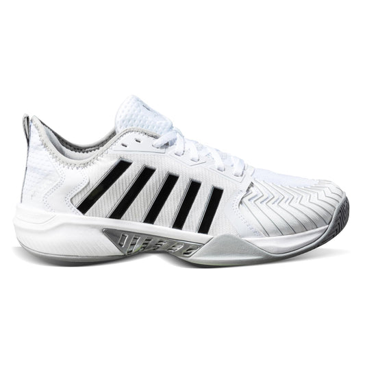 K-Swiss Men's Pickleball Supreme Shoe, White/High Rise/Black, 8.5 M