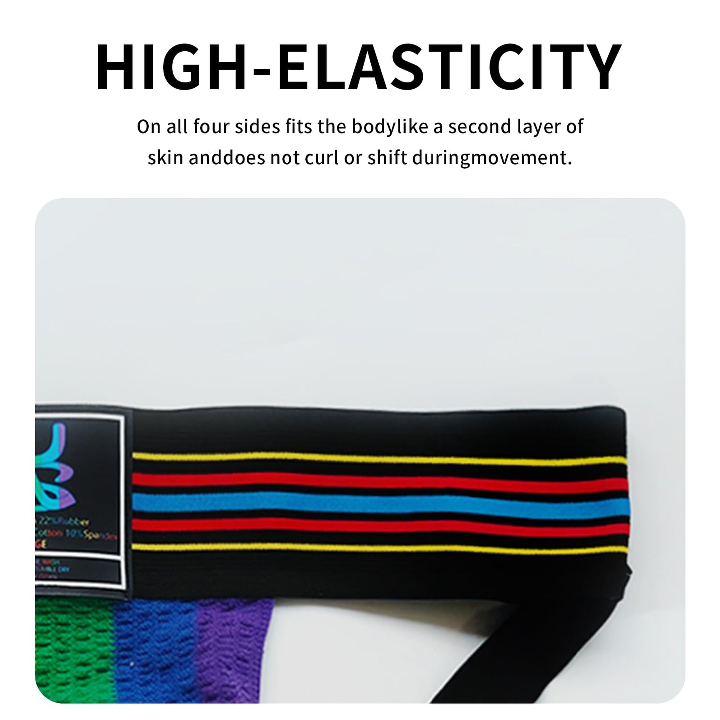 RunHero Cotton Mens Sexy Thong, Athletic Supporter Wide Band Breathable G-String Briefs Underwear for Sports or Bikini, Rainbow, L