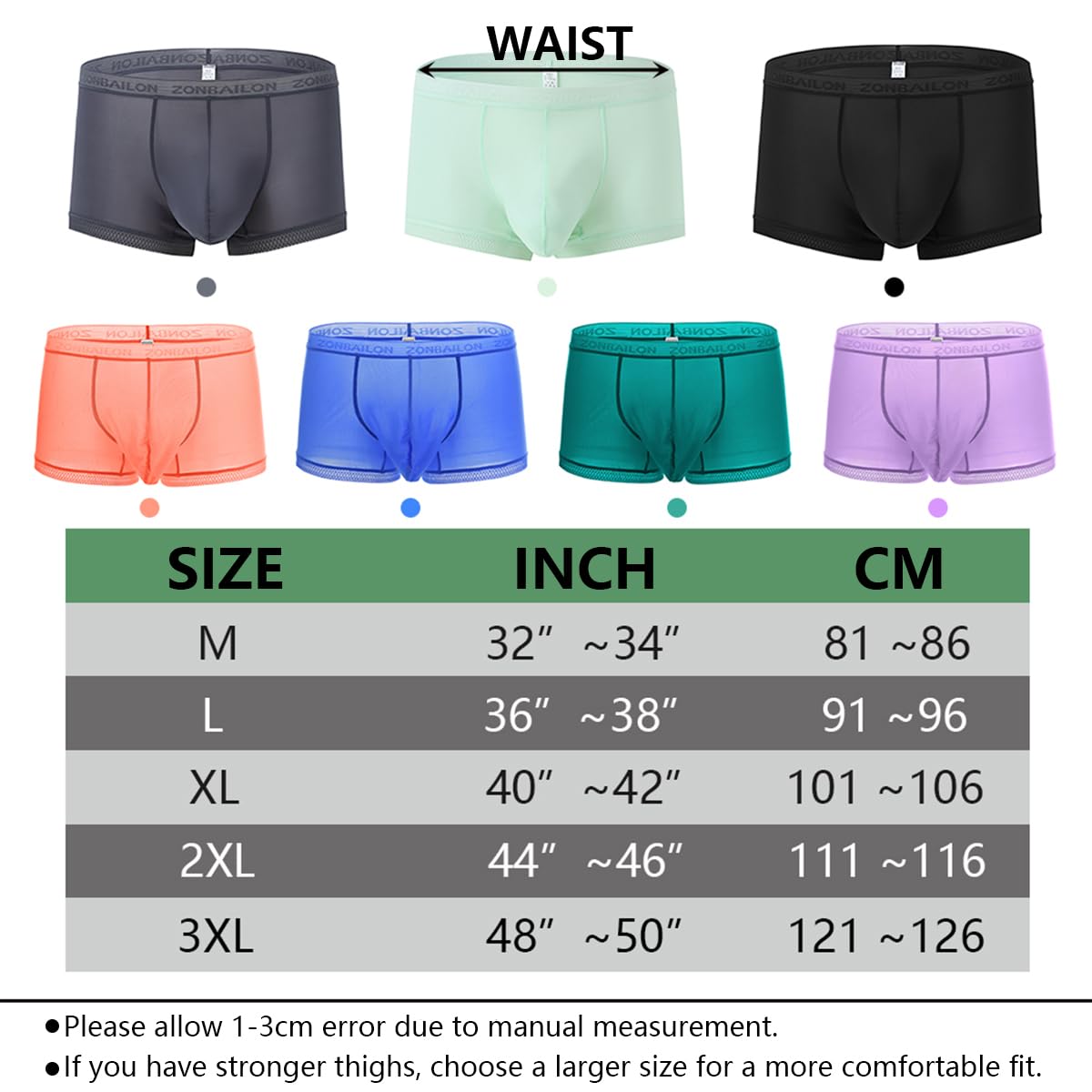 HASWECHYS Men's Ice Silk Underwear Sheer Mesh Boxer Briefs See Through Breathable Trunks 1 Pack Light Grey XL