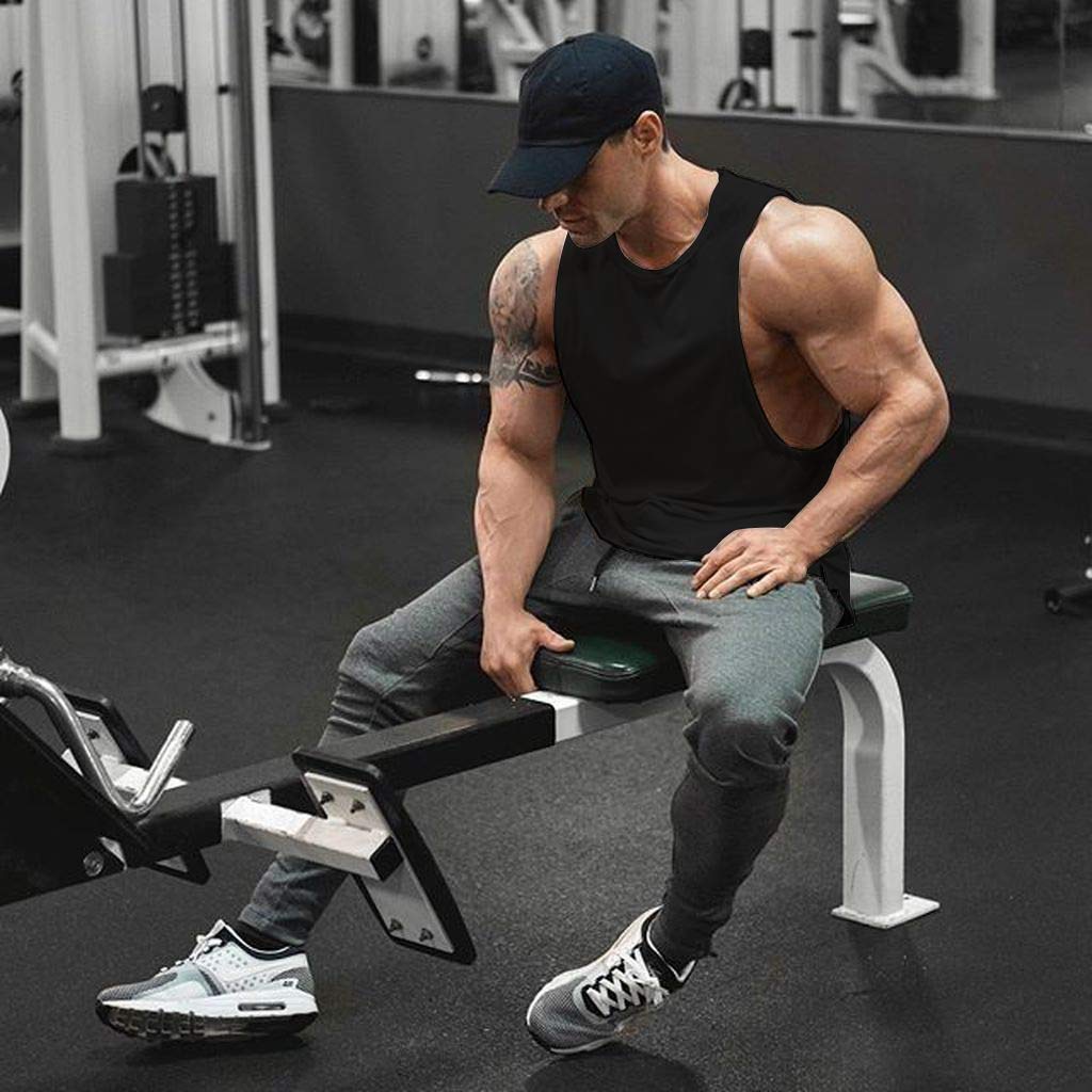 COOFANDY Mens 2 Pack Tanktops Workout Muscle Shirt Training Fitness Sleeveless T