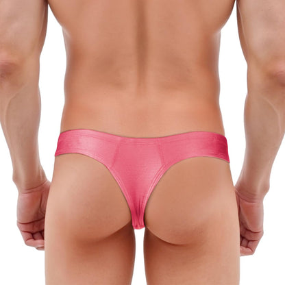 MUEBAIRES Men‘s Ice Silk Thong Sexy Pouch Bulge G String Underwear in Multiple Colors 2XL Red