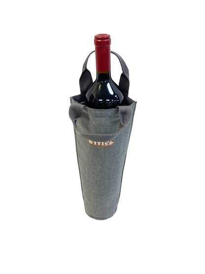 WITIS Wine Travel Luggage for 6-Bottle. Unbreakable Insulated Bag & Ice Pocket, TSA Lock, Spinner Wheels, Expandable (DG, 6)