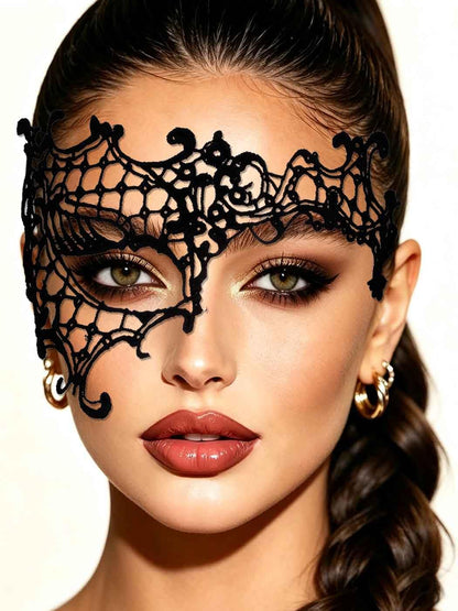 Masquerade Lace Mask Women Black Lace Masks Costume Party Proms Face Mask Halloween Eye Mask