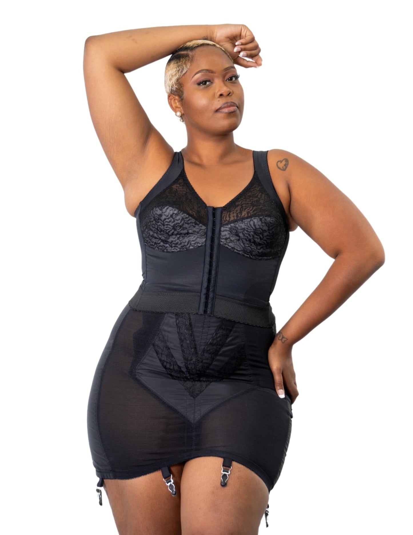 Rago 1294 | Open Bottom Girdle Extra Firm Shaping | Sizes M–8X | Zipper + Hook Closure | Classic Vintage Control | USA MADE | Black 5X/40